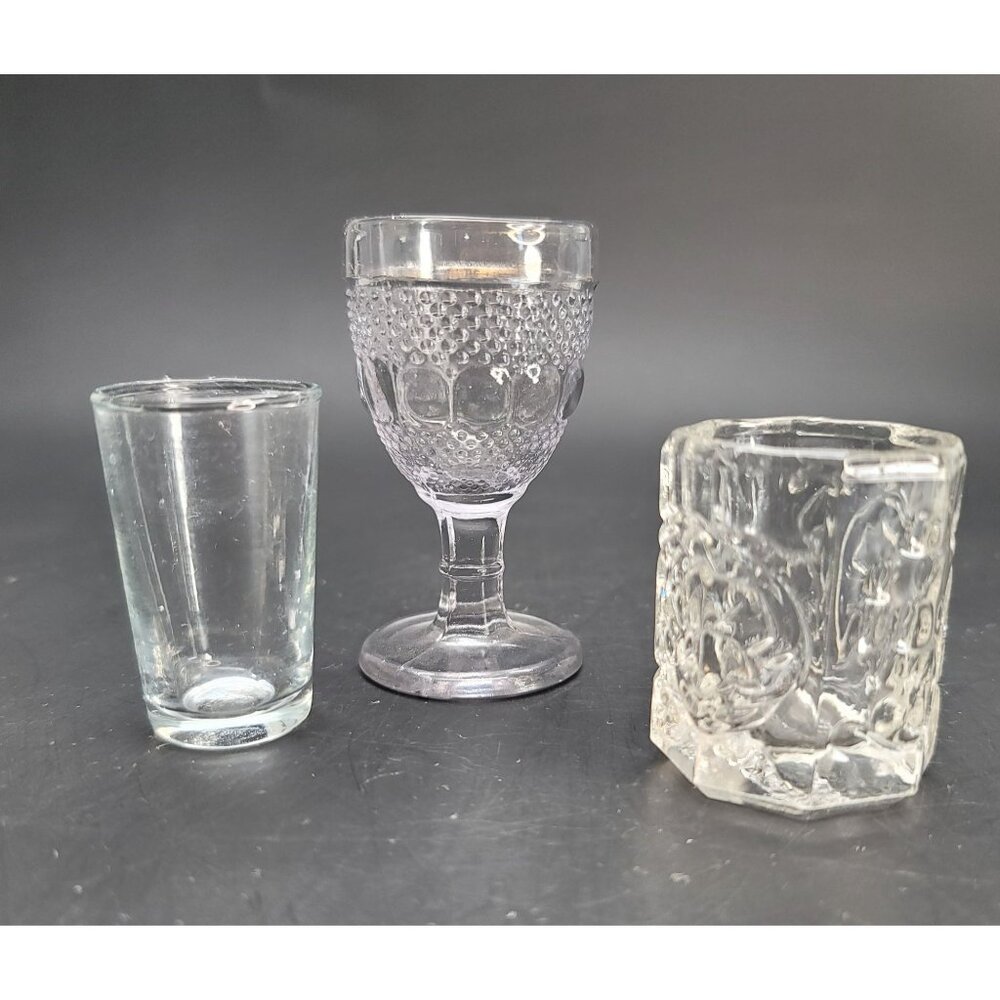 Vintage Glassware Shot Glass Coronet Pressed Glass Cordial Set Cr619
